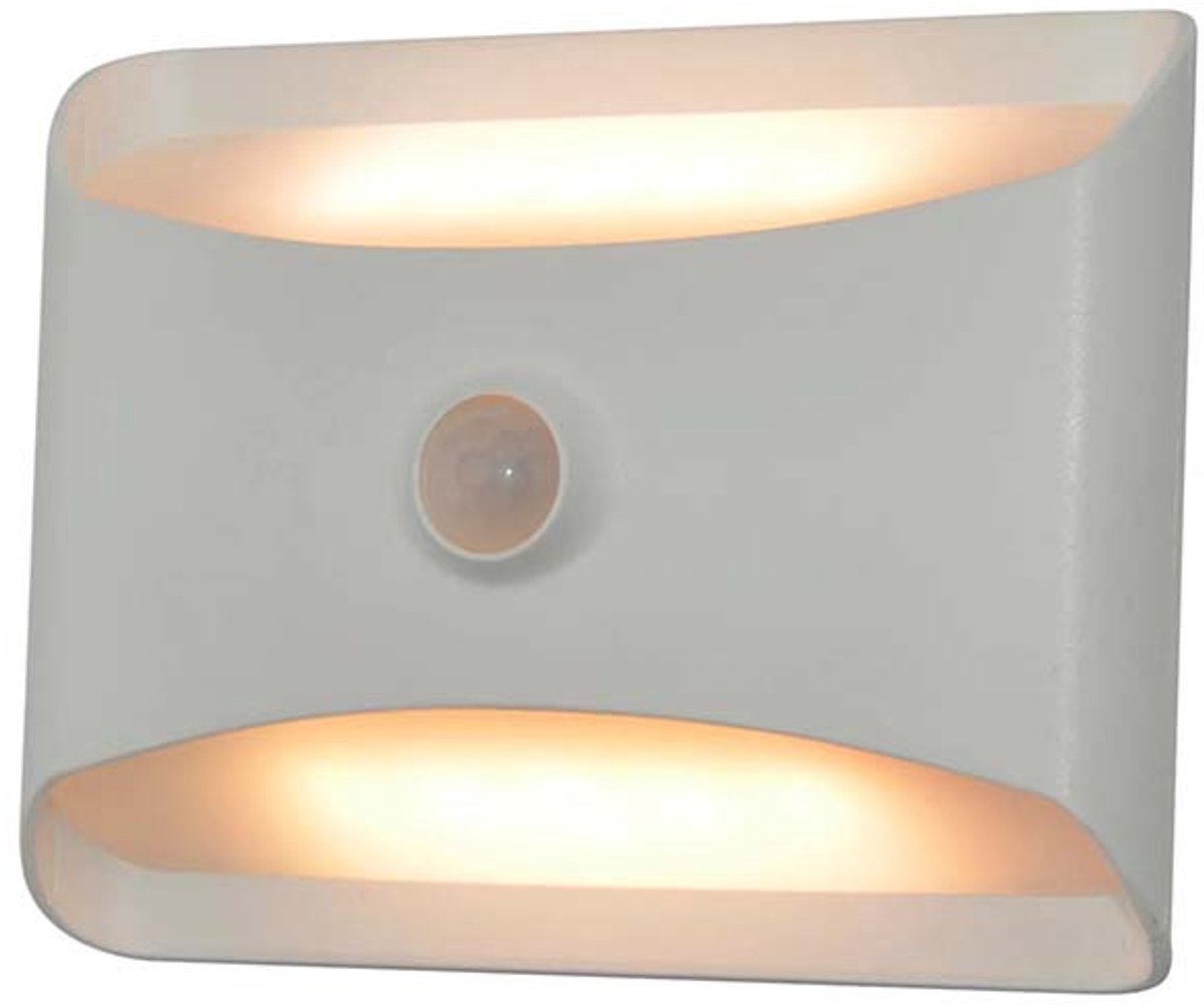 Profile LED Wandlamp - Met Bewegingsdetectie - Batterijgevoed - Licht Naar Boven en Beneden - Wit