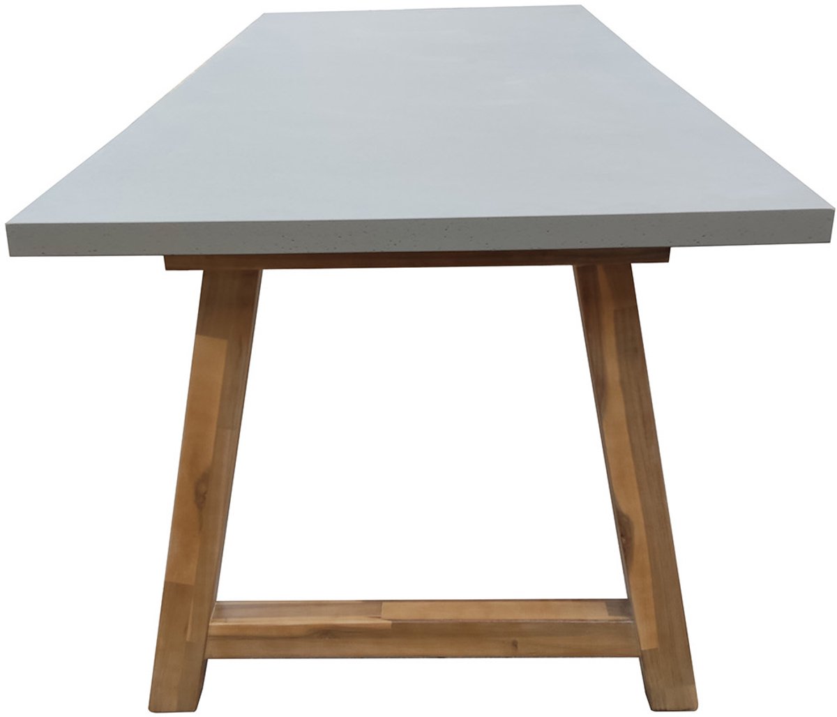 Tuintafel Rock 235x95cm | Beton & Acacia Teaklook