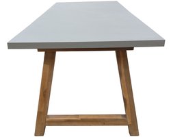 Tuintafel Rock 235x95cm | Beton & Acacia Teaklook