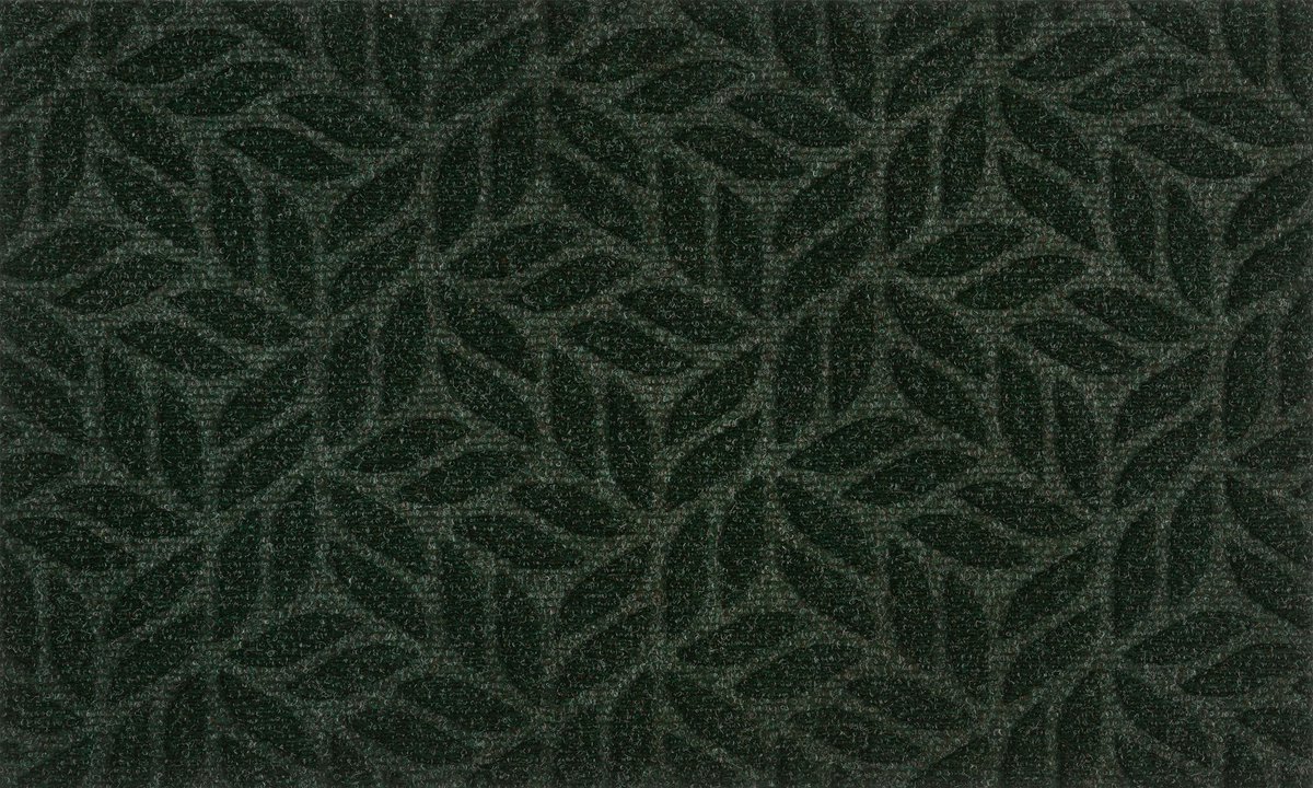 Kleen-Tex Dune Deurmat voor binnen en buiten - Leaves midnight green - 45 x 75 cm
