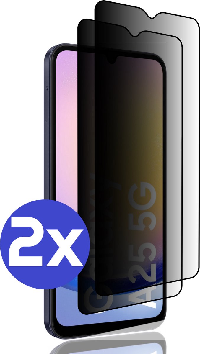ArmorDrop Privacy Screenprotector Geschikt Voor Samsung A25 - Gehard Glas - 2 Stuks