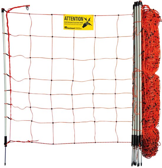 Horizont Hondennet Strongline 90E - 50m lang - 90cm hoog - Enkele Pen - Elektrificeerbaar - Voor o.a. Hond, Kat, Kip of kleine Huisdieren - Omheiningsnet