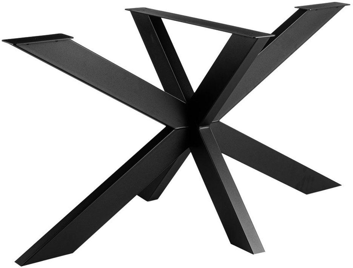 FLE - Stalen matrix zwart spinpoot 180 bij 80 cm en hoogte 73 cm (koker 10 x 5 cm)