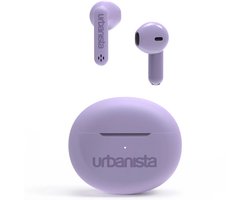 Urbanista Austin TWS Earbuds – 13mm Drivers met Helder Geluid – Tot 20u Speeltijd met Oplaadcase – Bluetooth 5.3 & IPX4 – Lavender Purple