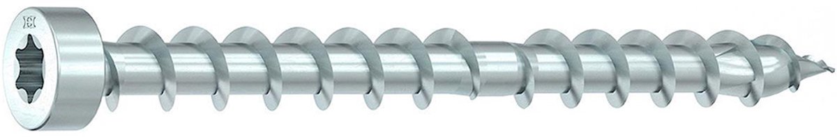 HECO TOPIX-plus CombiConnect houtbouwschroef 6,5x100mm - cilinderkop - verzinkt - voldraad - T30 - 61222 (Per 100 stuks)