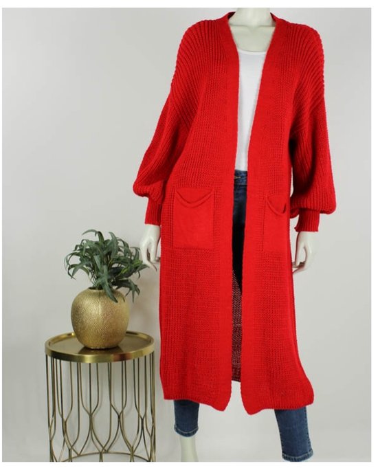 Gilet - Femme - Rouge - Taille Unique (Taille 38 à 40/42)
