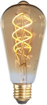 DMQ Filament LED Lamp - ST64 - Edison - Dimbaar - E27 - 5W 2200K Amber