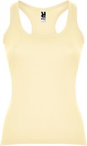 Lot de 2 débardeurs jaunes doux pour femme avec dos nageur, légèrement ajusté, modèle Carolina, taille 2XL