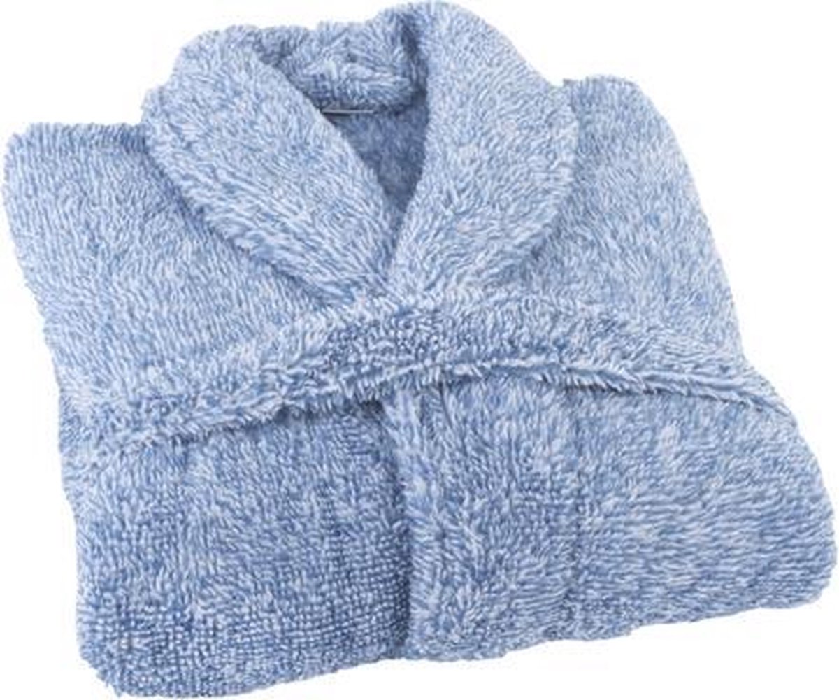 Clarysse Soft Speckled Fleece Badjas Blauw L/XL | bol.com