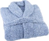 Clarysse Soft Speckled Fleece Badjas Blauw L/XL