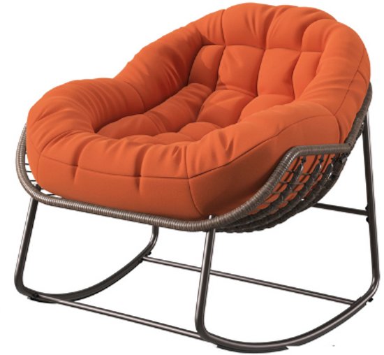 Outdoor Schommelstoel, Patio Egg Schommelstoel, Indoor Papasan Stoel, Rotan Rieten Lounge Stoel, Moderne Koninklijke Stoel for Slaapkamer, Woonkamer