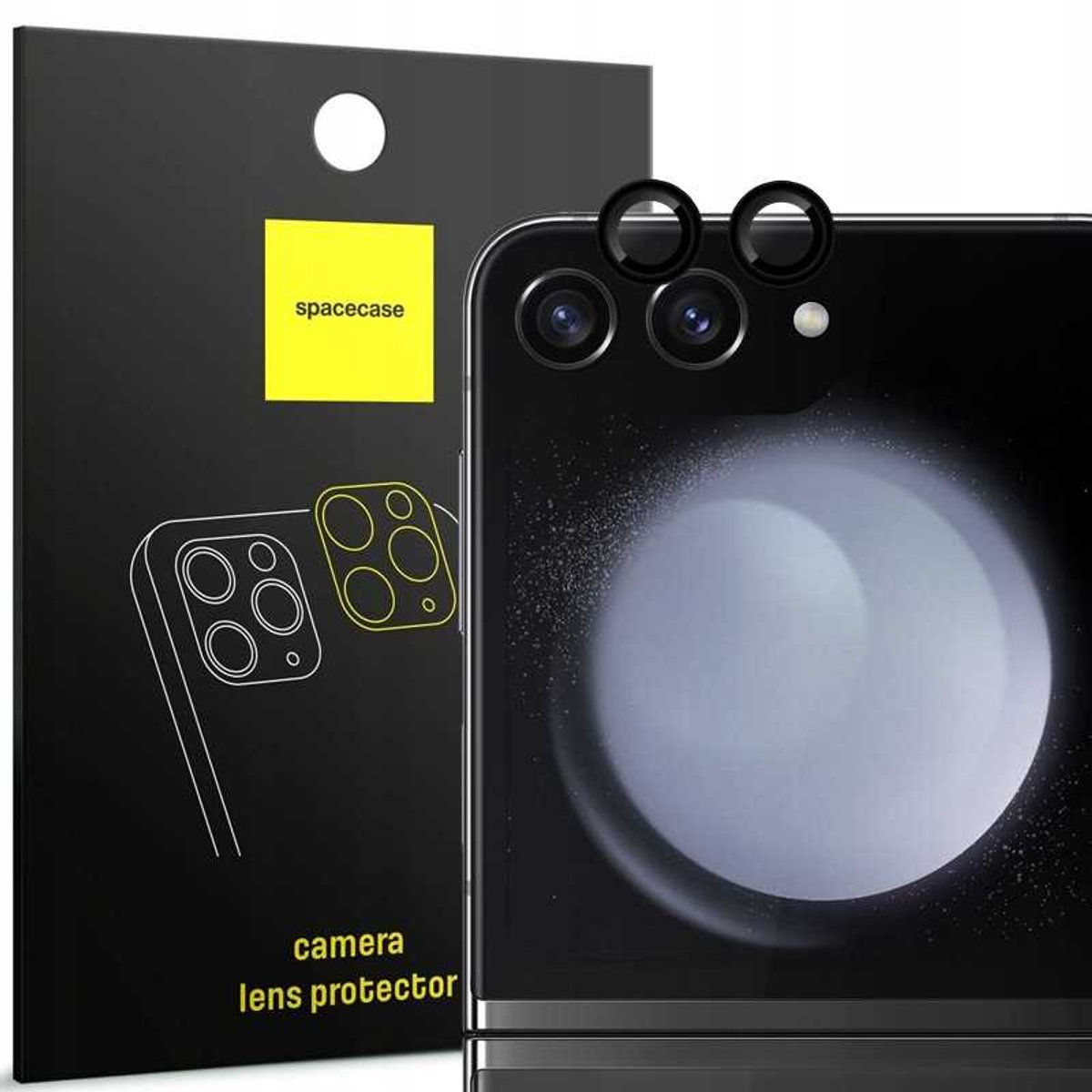 Spacecase Case Cover Voor Samsung Galaxy Z Flip 5 Zwart