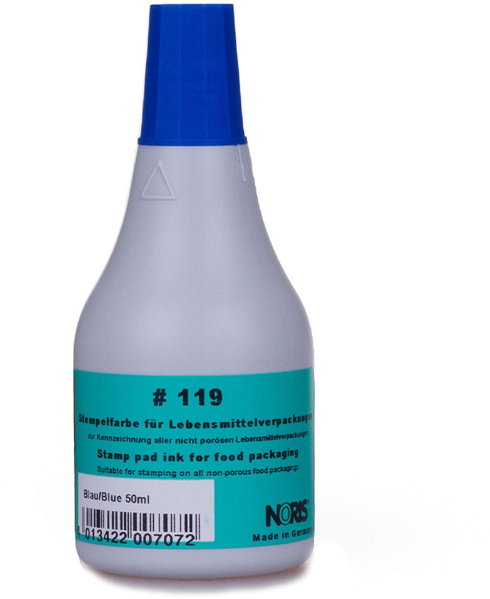 Sneldrogend Voedselverpakkingsinkt | Blauw | Noris # 119 | 50ml