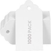100 étiquettes Cadeaux Kraft 9x3,9 Cm + 20m Ficelle Jute - Étiquettes Vierges Pour Noël, Mariage, Emballage