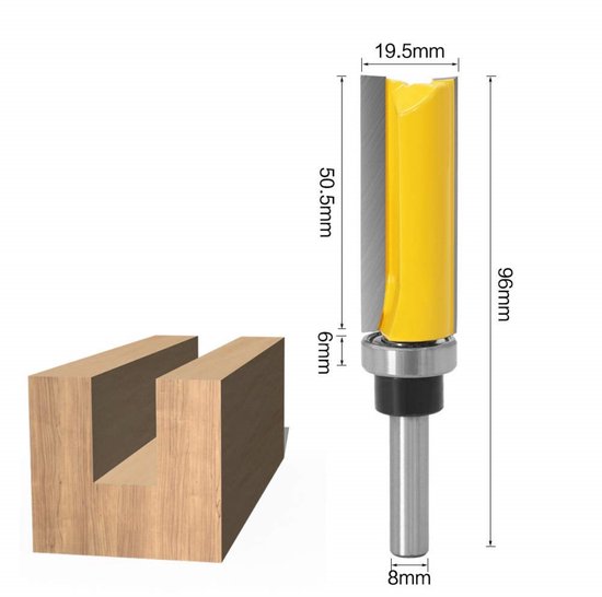 CPROSP Vlakfrees 8 mm schacht voor hout, schaaffrees voor bovenfrees