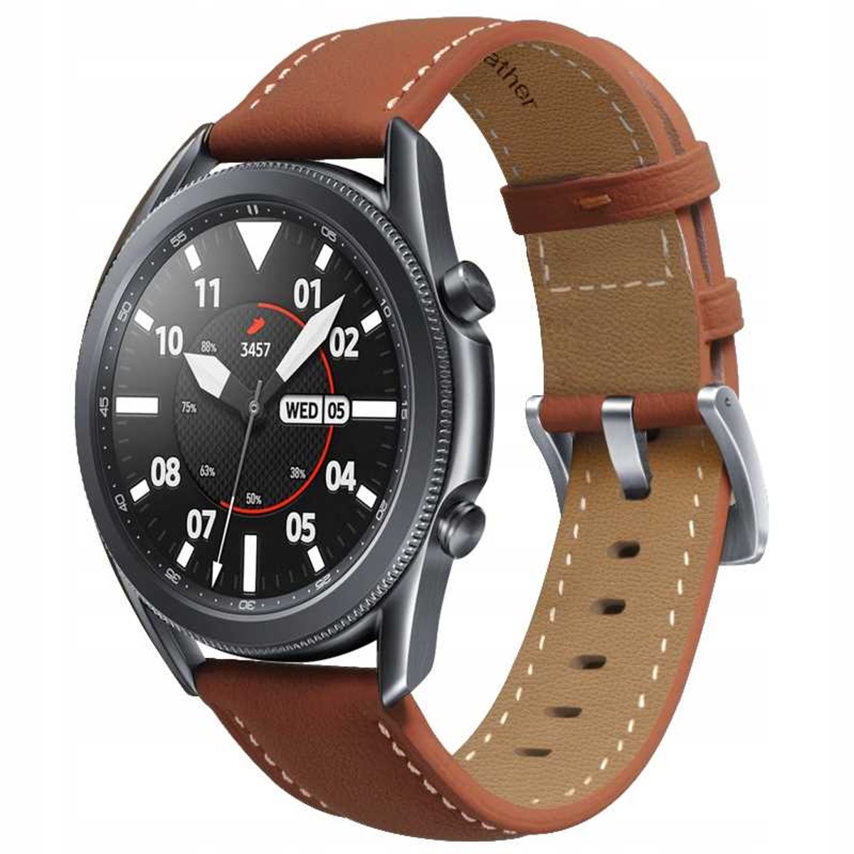 Spacecase Leren Horlogeband 22 Mm Lichtbruin Voor Apple Watch