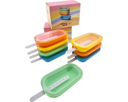 IJslolly- & ijsvormen - Siliconen - 95ml - Set van 8 Stuks