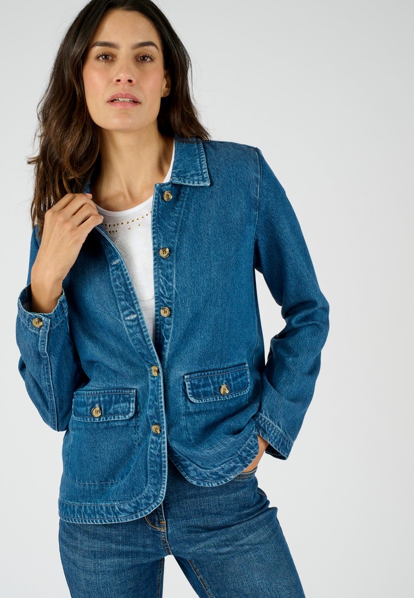 Damart - Jas van Lyocell Tencel vezels en viscose vezels. - Dames - Blauw - 50