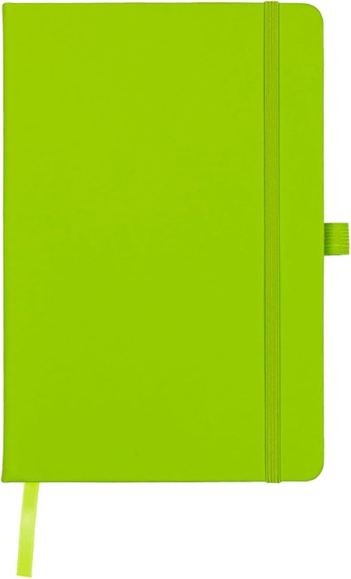 Stijlvol A5 Notitieboek met Luxe Hardcover en Penlus - Limoen