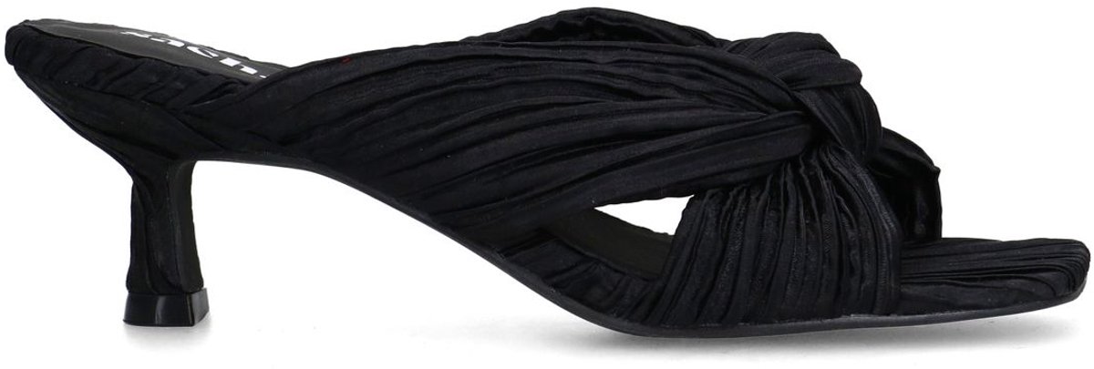 Sacha - Dames - Zwarte muiltjes met knoop detail - Maat 36