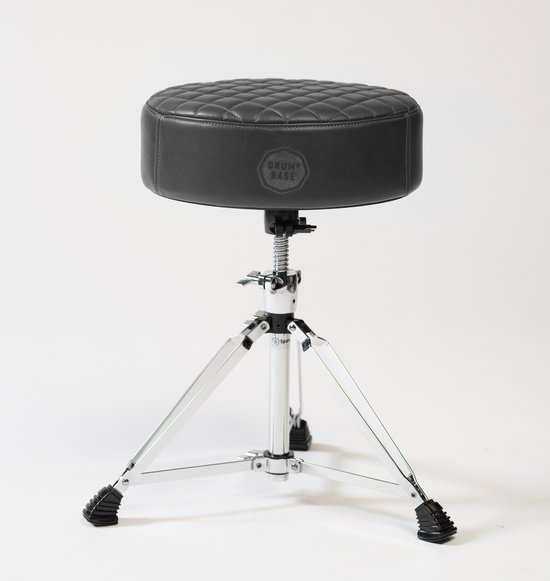 DRUMnBASE Real Leather Throne Gray luxe lederen zitting