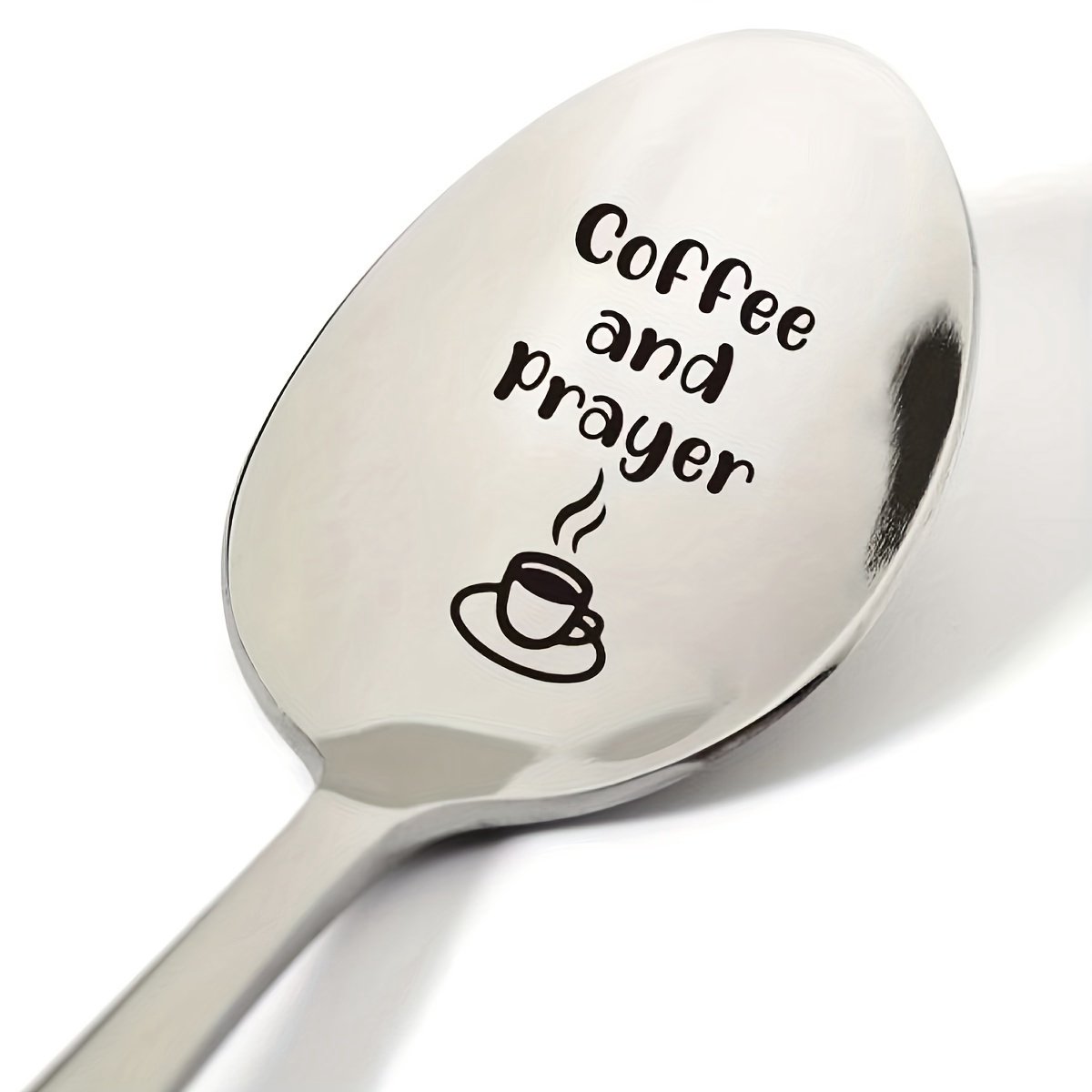 VANDAAG VERZONDEN - Theelepel - Coffee & Prayer - Christelijk - Dessertlepel - Lepel