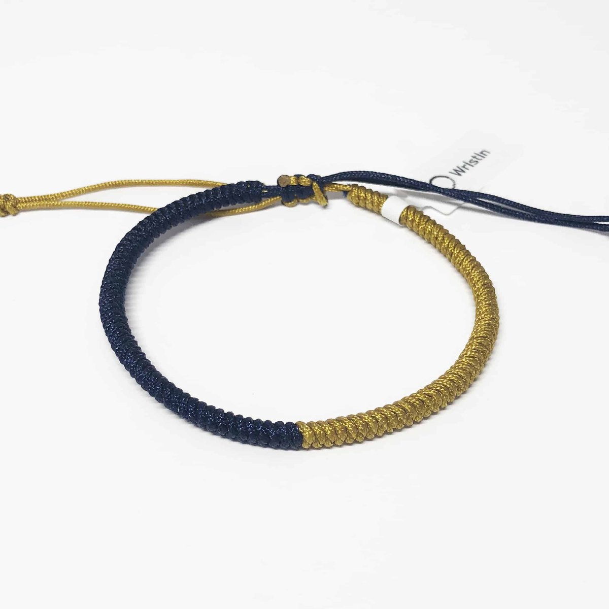 Wristin - Tibetaanse armband split donkerblauw/goud