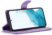 Bookcase hoesje CaseMania pour Samsung Galaxy A26 - Violet uni - Similicuir - Design magnétique amovible 2 en 1