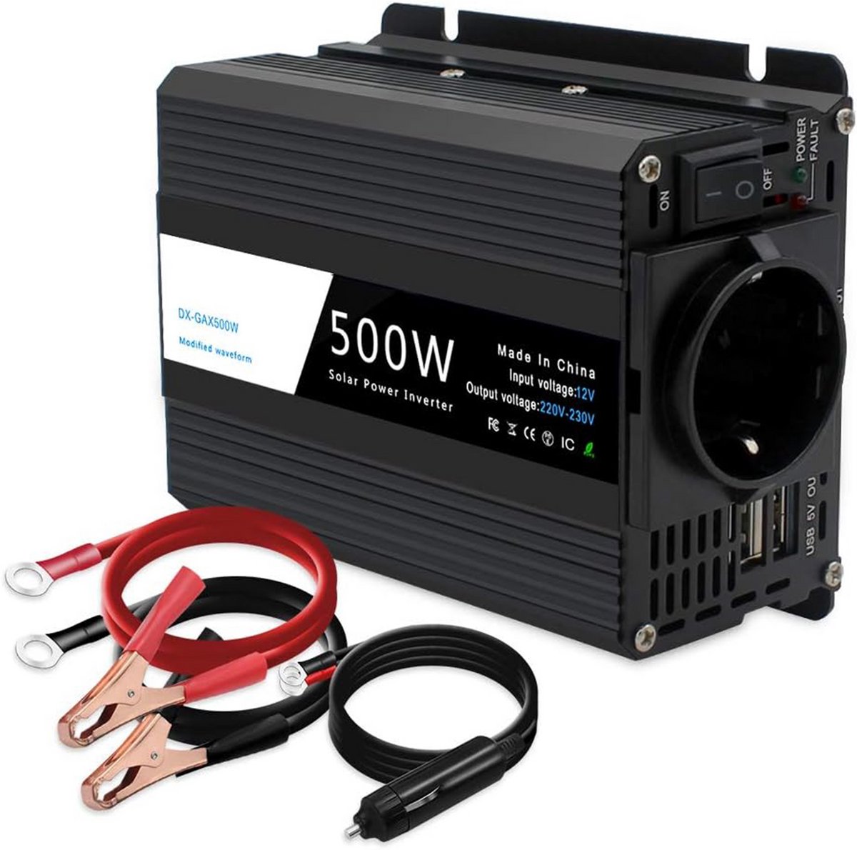 ApexArte® Omvormer 12v 230v Zuivere Sinus - Spanningsomvormer