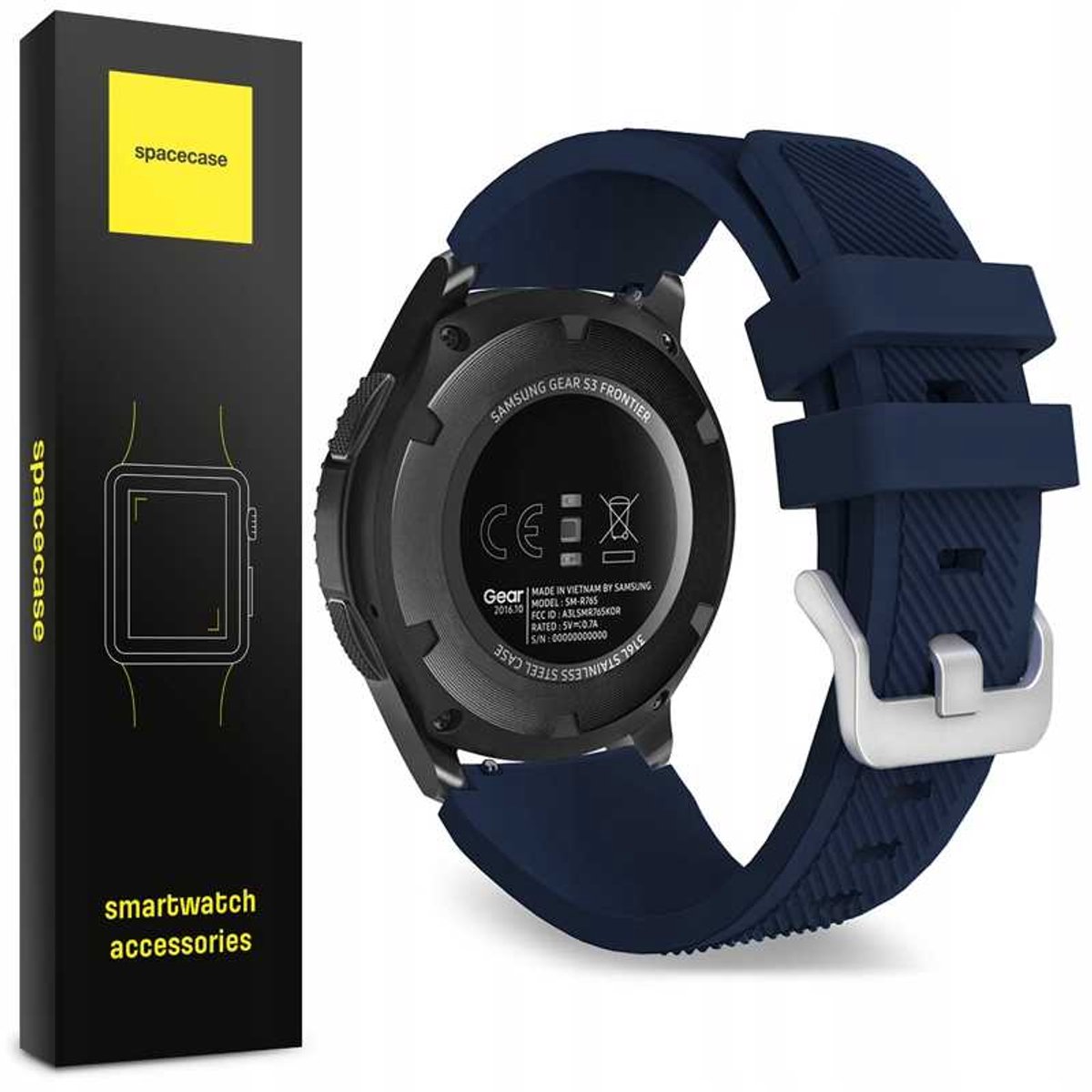 Spacecase Horlogeband 20Mm Marineblauwe Smartwatch Armband