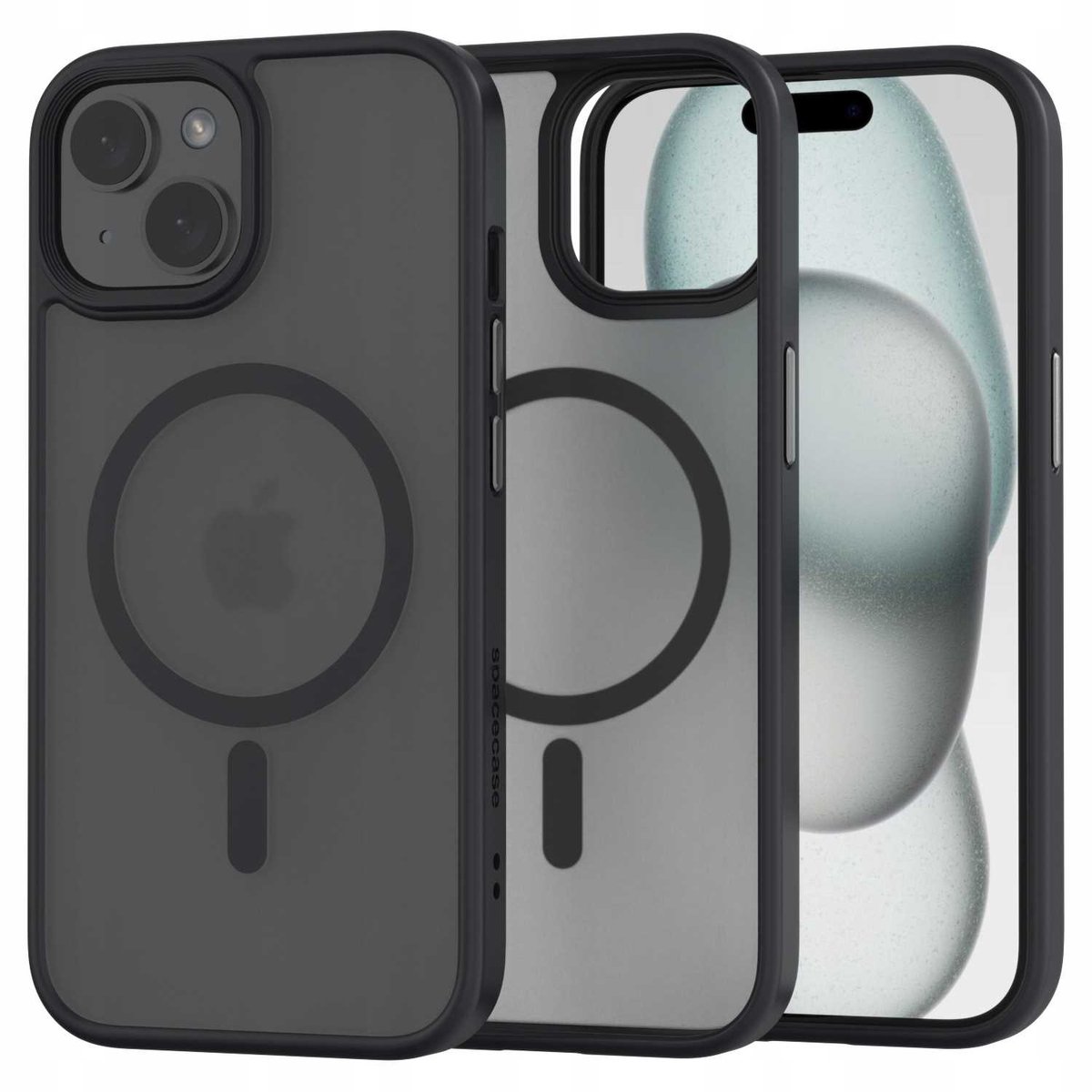 Spacecase Hybride Case Voor Iphone 15 Plus Zwarte Case Cover