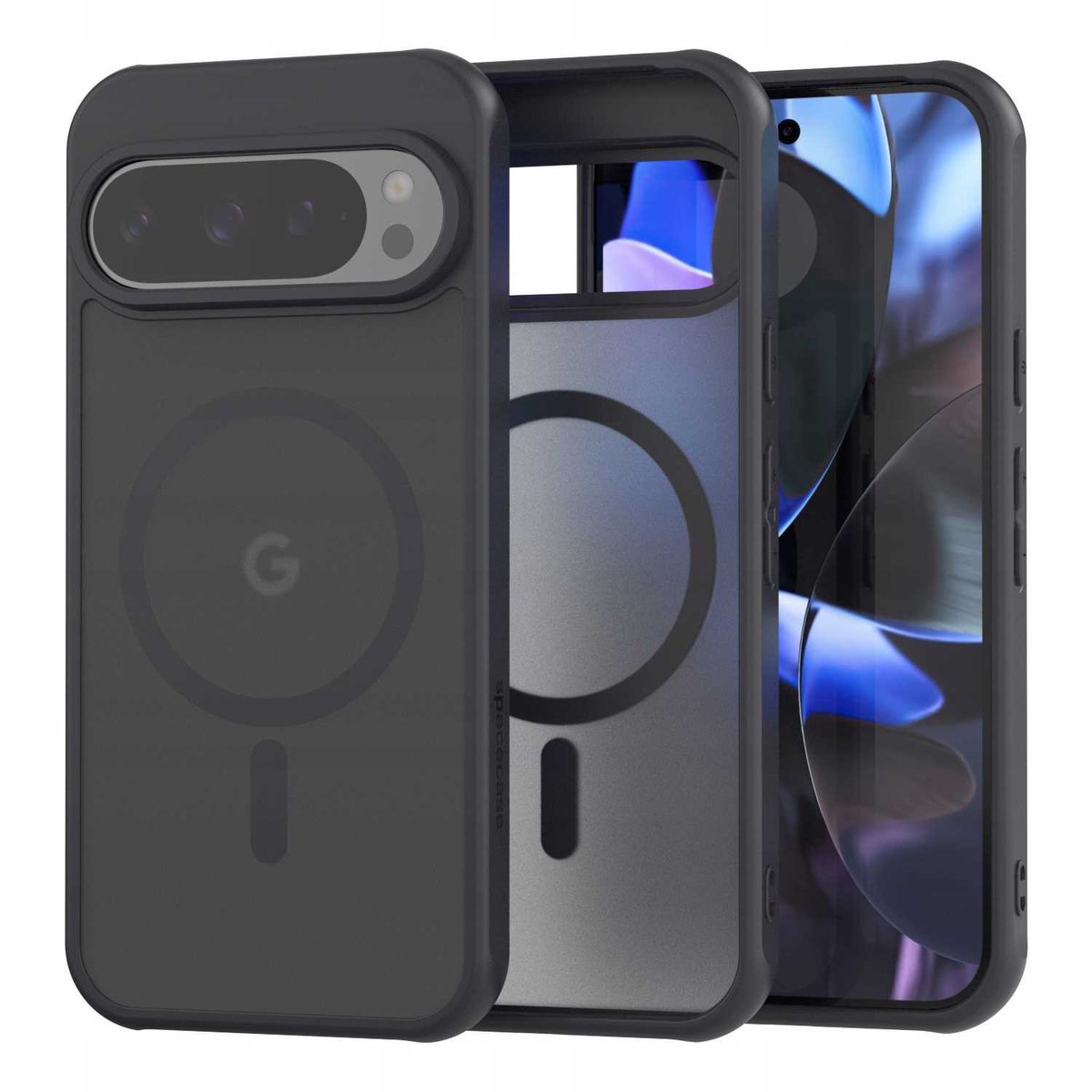 Spacecase Hybride Case Voor Google Pixel 9 9 Pro Zwart