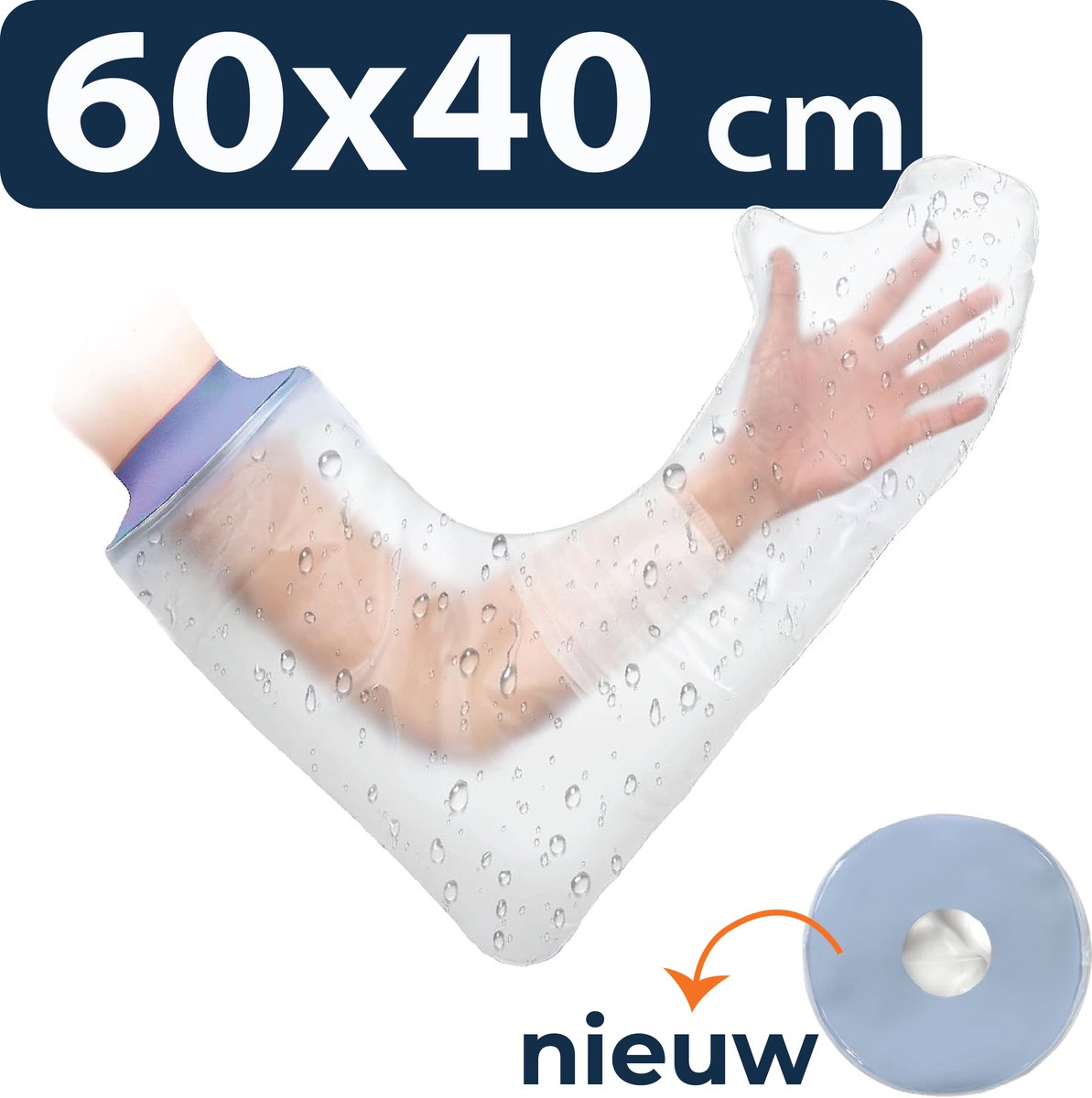 Goedkoopste Het Herstel Loket® Douchehoes arm - Gipshoes arm - Arm heel - onderarm - bovenarm - hand - waterdicht - medisch silicone - latexvrij