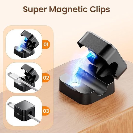 NEUTYPECHIC 6 Stück Kabelhalter Kabelclips, Magnetisch Kabelhalter Selbstklebend Kabel Organizer Kabelhalter Selbstklebend Fur Schreibtisch Nachttisch Ladekabeln Hdmi Usb Audiokabel White NEUTYPECHIC 6 Stück Kabelhalter Kabelclips, Magnetisch Kabelhalter Selbstklebend Kabel Organizer Kabelhalter Selbstklebend Fur Schreibtisch Nachttisch Ladekabeln Hdmi Usb Audiokabel White