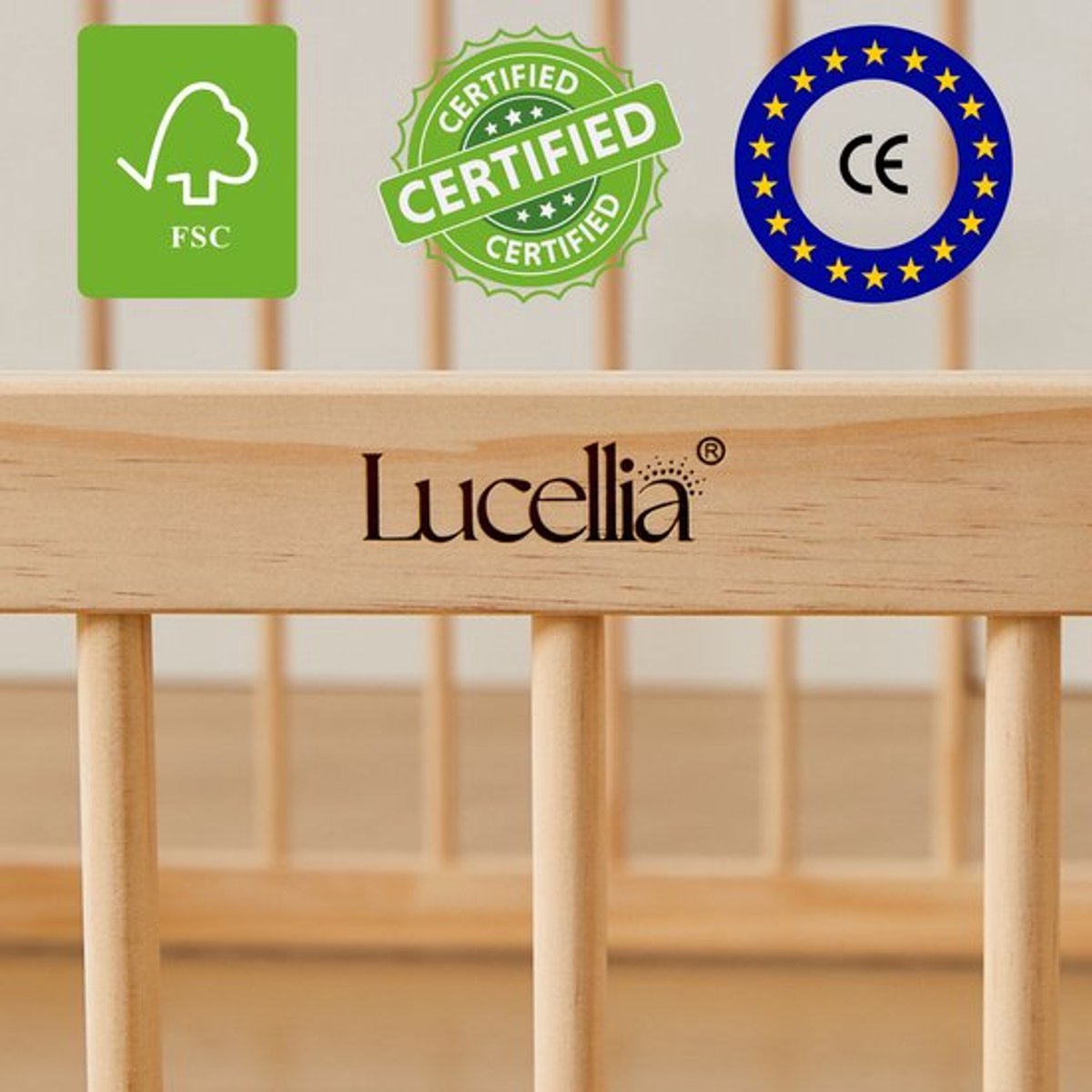 Lucellia® Houten Grondbox Baby XL 192x192 cm – Inklapbare Speelbox Hout – Kinderbox, Kruipbox, Playpen & Baby Box – Volledig Voorgemonteerd – Prime Wood – foto 6