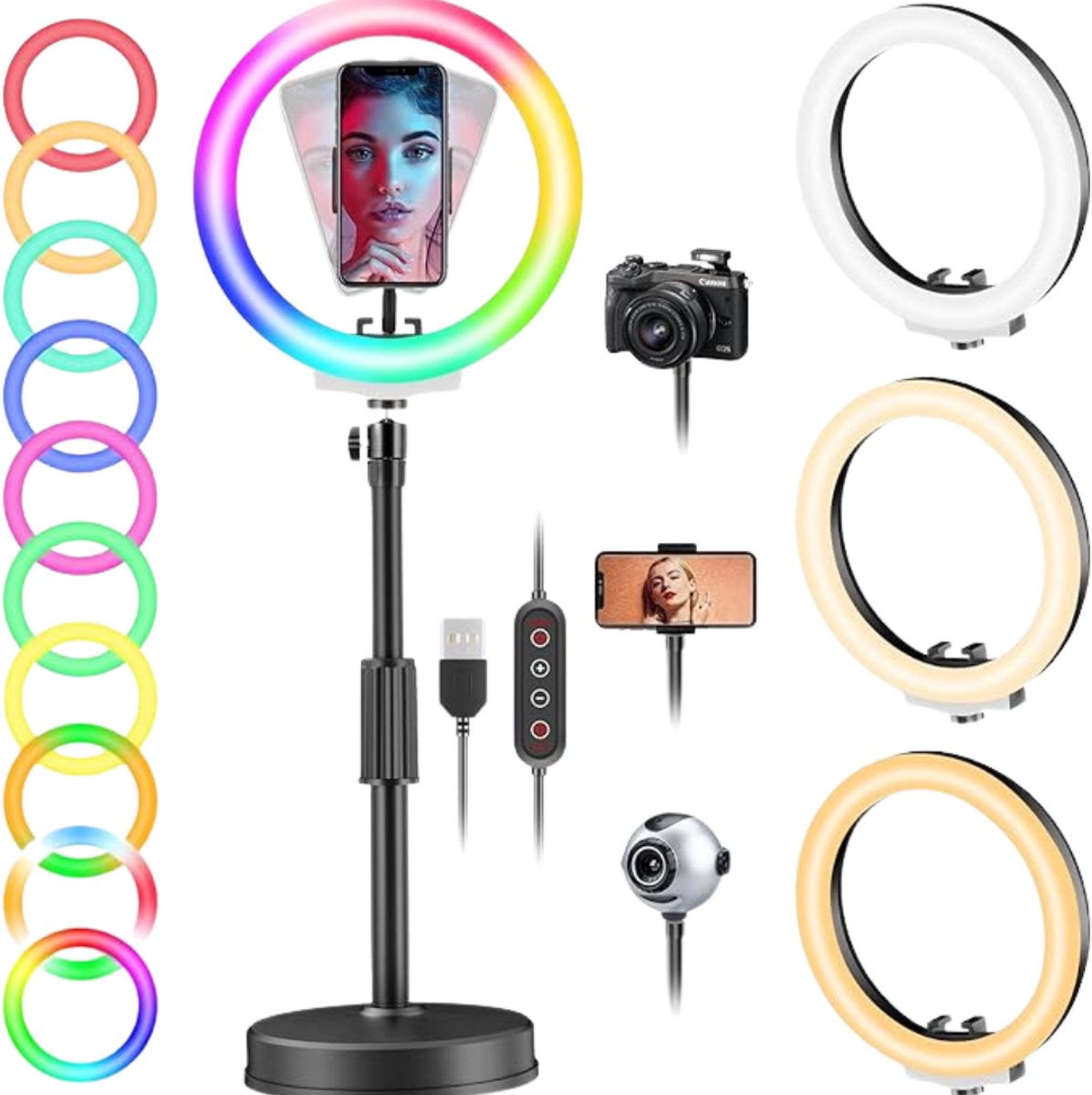 ApexArte® Ringlamp met Statief - Ring Light - Verstelbaar - Led Verlichting