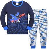 pyjama avec requin - Blauw / Wit - Polyester - 146-152
