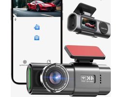 Selevie Dual Dashcam - Dashcam Voor Auto 4K + 1080p - Voor en Achter Camera – Auto Camera Met Parkeermodus - G-Sensor - App Bediening - Nachtzicht