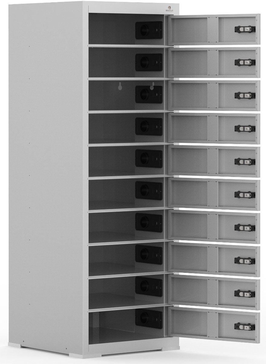 Laadlocker BR10KL voor 10 apparaten - sleutelslot