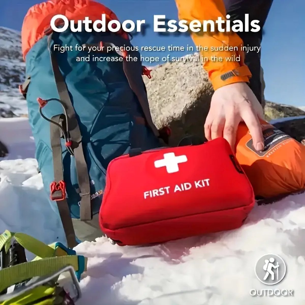 SMH LINE® 186-delig EHBO Kit - Verbanddoos voor thuis, kantoor en in de auto - Verbandtas set - Verbandtas - Verbandtas - Compleet noodpakket - EHBO tas - Verband opbergtas - Care tas - Travel first aid kit - rood – foto 6
