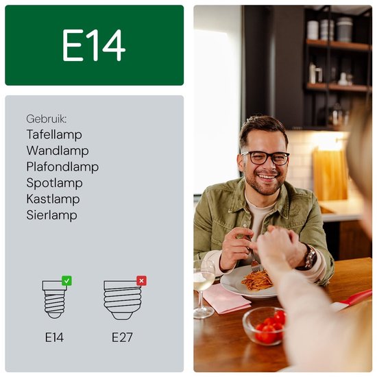 Spectrum Smart LED Lamp E14 4.9W - 230V - 520 Lumen - 2700-6000K - Bluetooth Compatibel - 5 stuks