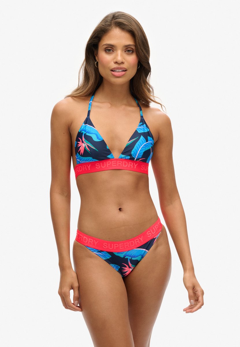 Superdry Classic bikinibroekje met logo Dames Badpakken Marineblauw