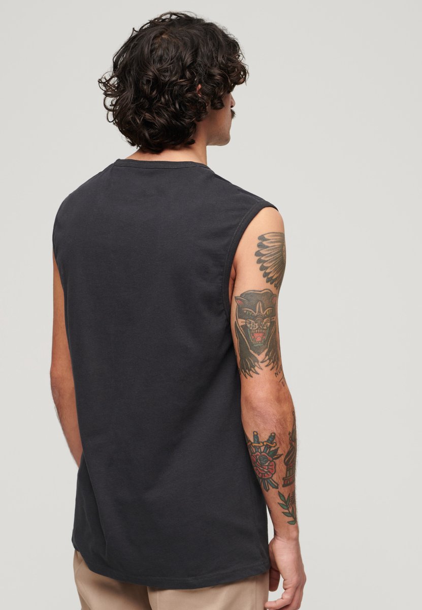 Superdry Photographic tanktop met logo Heren Vesten Zwart