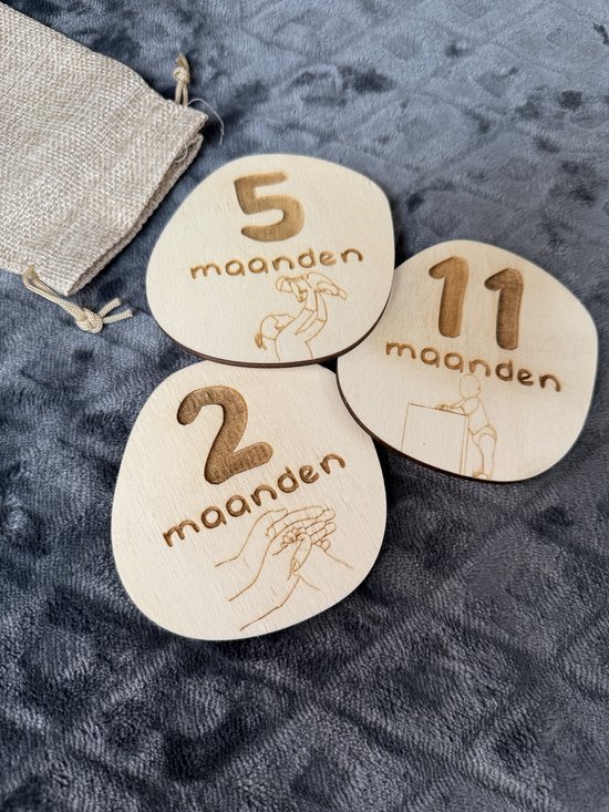 Mijlpaalkaarten - Mijlpaalkaarten baby - Mijlpaalkaart hout - Milestone baby cards - Mijlpaal baby - Milestone cards - Baby cadeau - Baby cadeautjes en kraamcadeautjes - baby cadeau jongen - baby cadeau meisje - Kerstcadeau - Sinterklaas cadeautjes — afbeelding 5