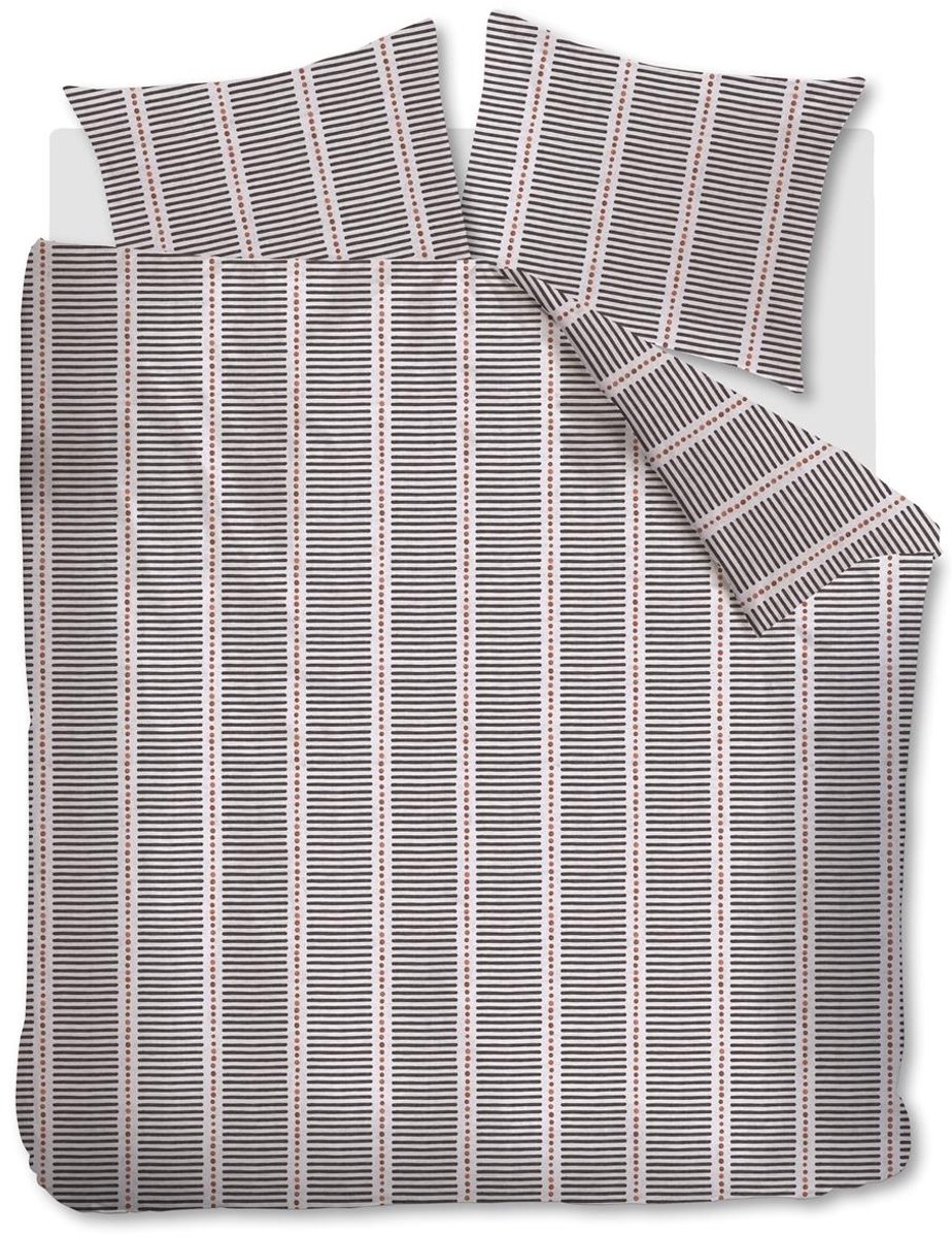 Stip and Stripe dekbedovertrek - Tweepersoons - 200x200/220 cm - Blush