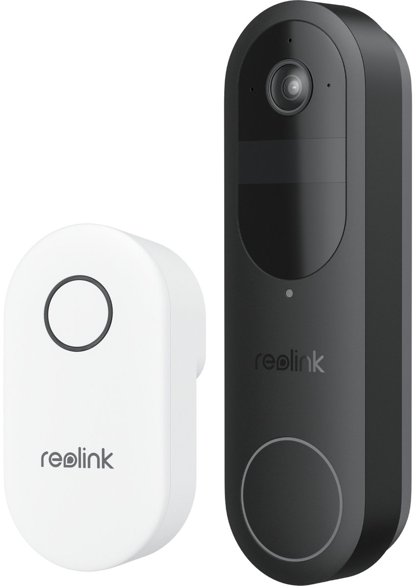 Reolink 2K 4MP Batterij Videodeurbel, 2-Band Wi-Fi,180 graden uitzicht, Persoons/verpakking detectie, Tweewegaudio, met 1:1 Hoofd-aan-teen zicht, Zwart, Inclusief bel