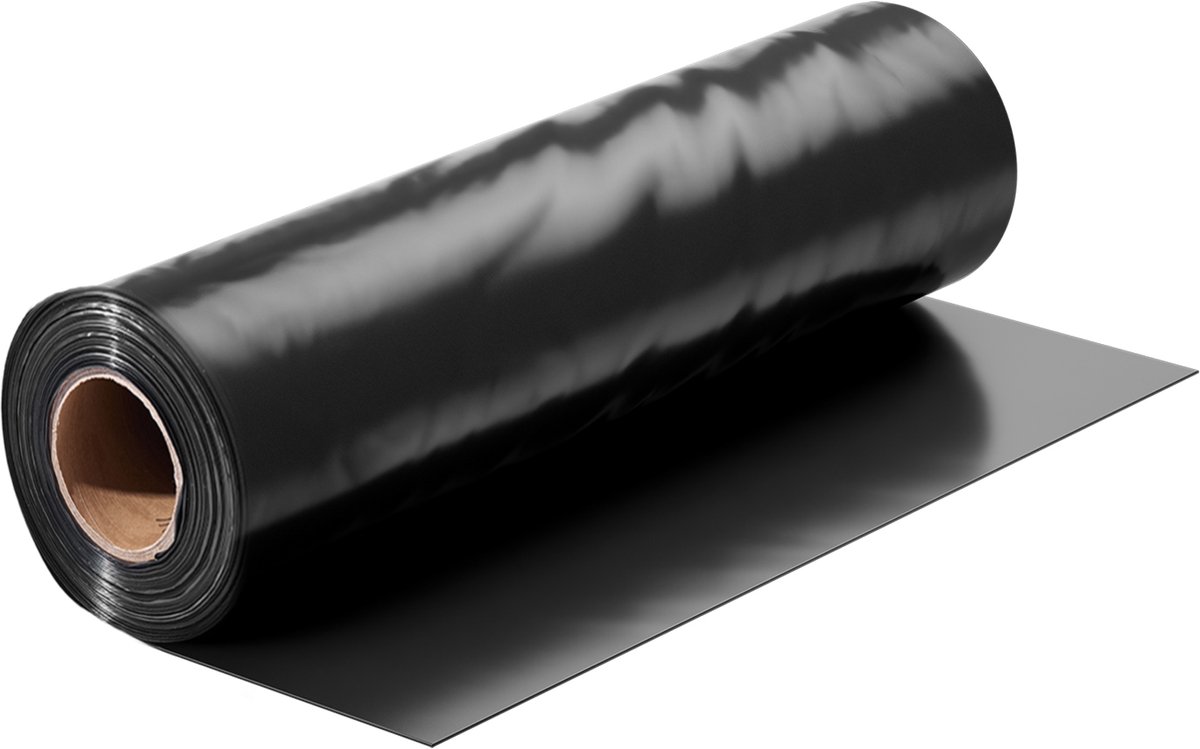 10 × 100 Ft Kunststoffilmn, Van 0.25 mm Dik Polyethyleen, Is Scheurbestendig, Voor Gebruik In De Bouw, Landbouw En Industrie, Van Onkruid, Zwart