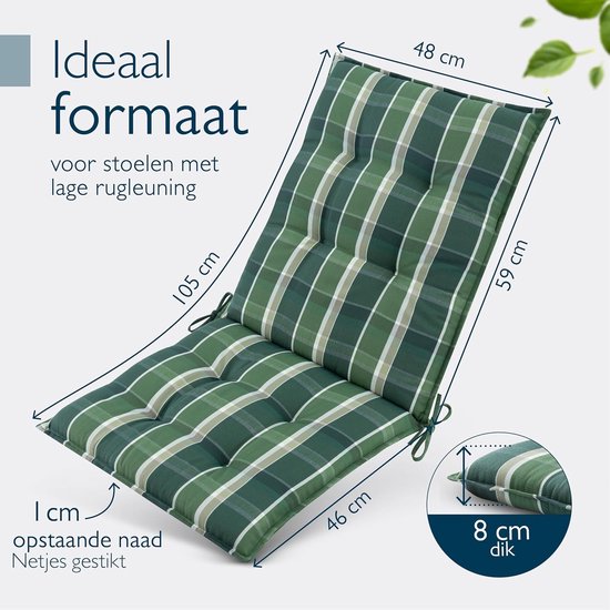 Beautissu Set van 8 Premium Lage Rugleuning Kussen 100x50 cm Sun-NL – UV- bestendig & 8cm Dik Kussen Tuinstoelkussen Antislip Bevestigingsbanden – Stevige Stof Antraciet Gestreept Beautissu Set van 8 Premium Lage Rugleuning Kussen 100x50 cm Sun-NL – UV- bestendig & 8cm Dik Kussen Tuinstoelkussen Antislip Bevestigingsbanden – Stevige Stof Antraciet Gestreept