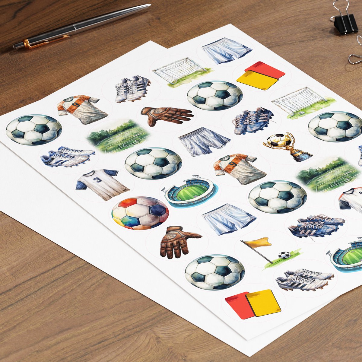 Voetbal Stickers - 3 Stickervellen - 105 Stuks - Stickers Jongens - Voetbal Cadeau — afbeelding 3