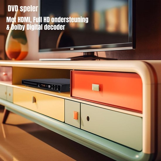 Zylo® DVD Speler met HDMI - Externe Dvd Speler - Blu Ray Spelers - Zwart - 32cm x 23cm x 5cm van Zylo® — afbeelding 3